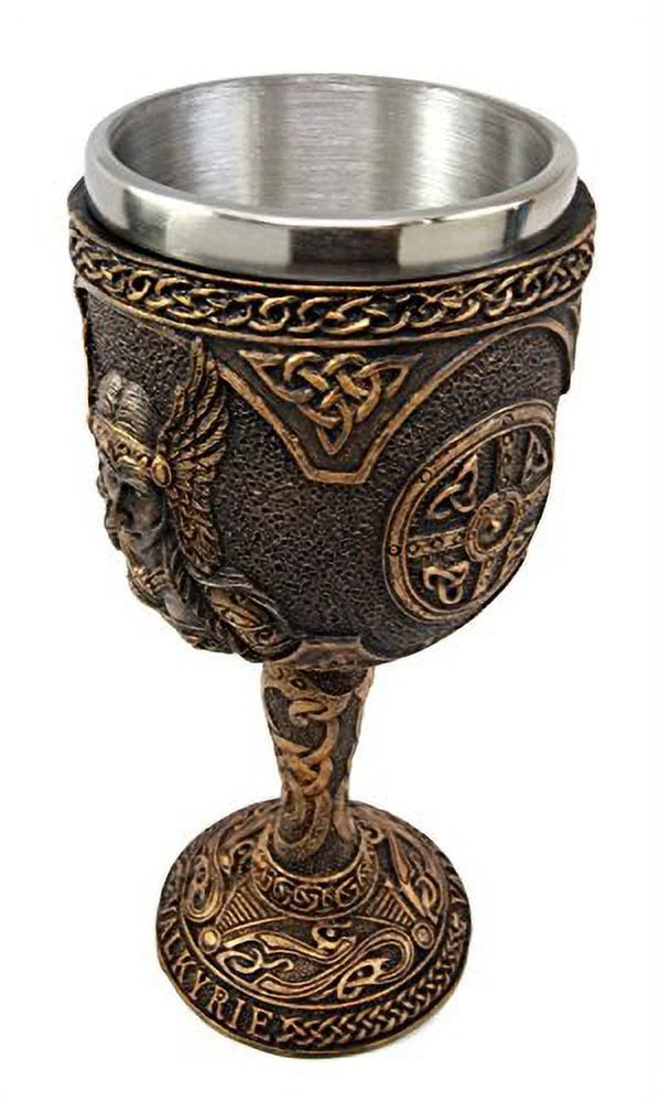 7oz Resin Wine Goblet Chalice With Stainless Steel Liner B61444
