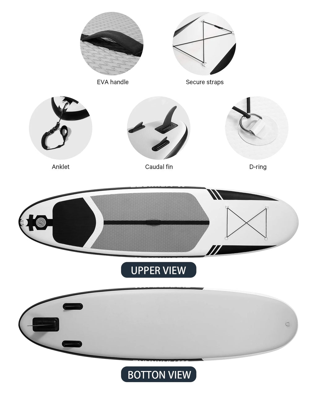 10 Ft. Inflatable Stand up Paddle Board with Backpack E754