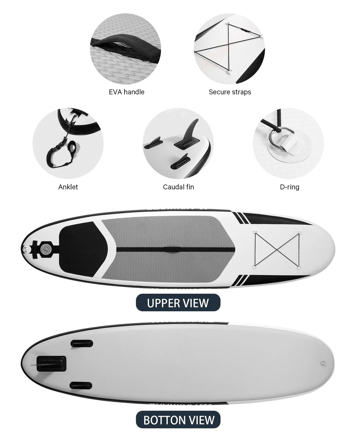 10 Ft. Inflatable Stand up Paddle Board with Backpack E754