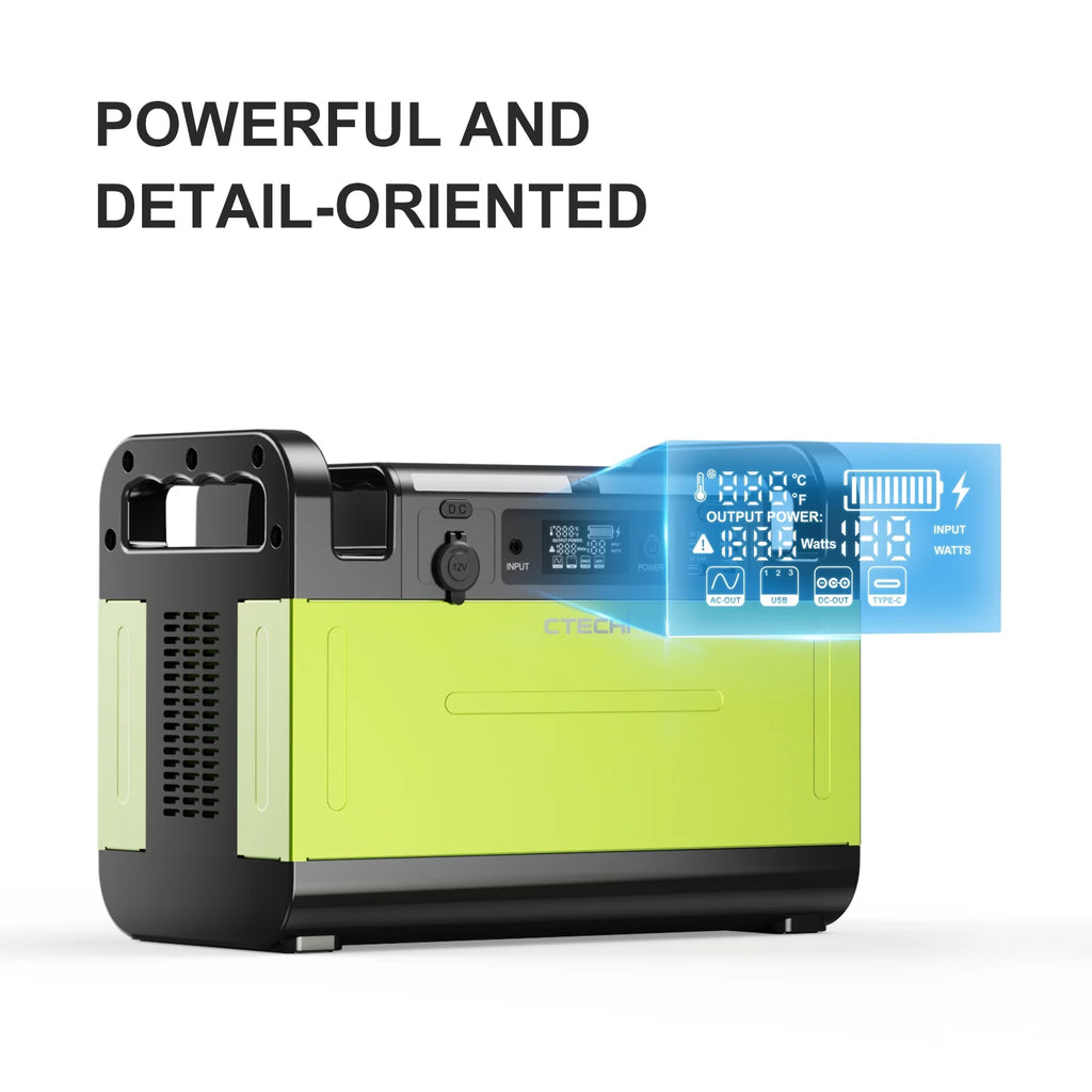 Portable Power Station 1200W 1210Wh LiFePO4 Solar Generator E419583