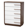 White 5-Drawer Engineered Wood Chest K976