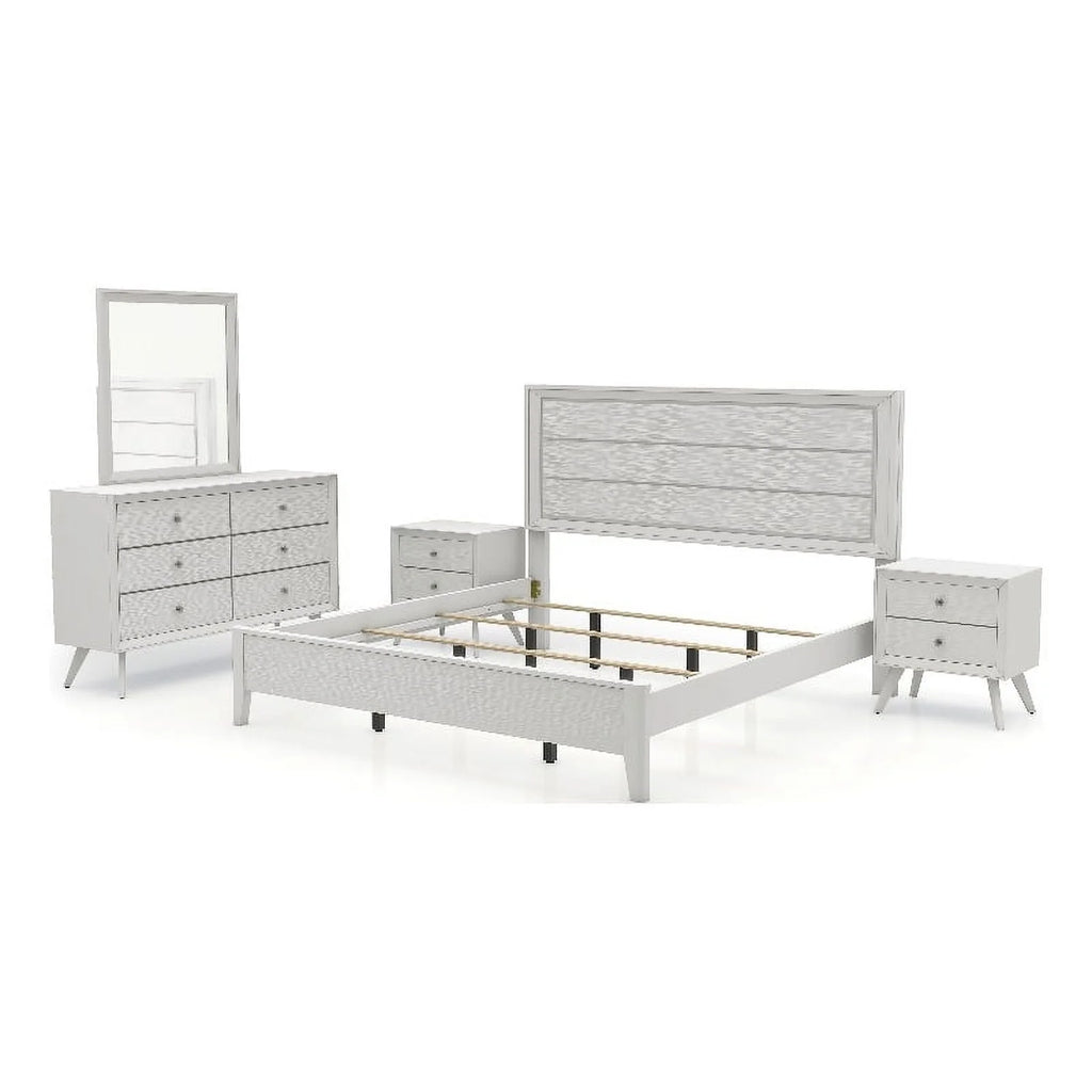 5pc Wood White Bedroom Set King F71170