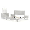 5pc Wood White Bedroom Set King F71170