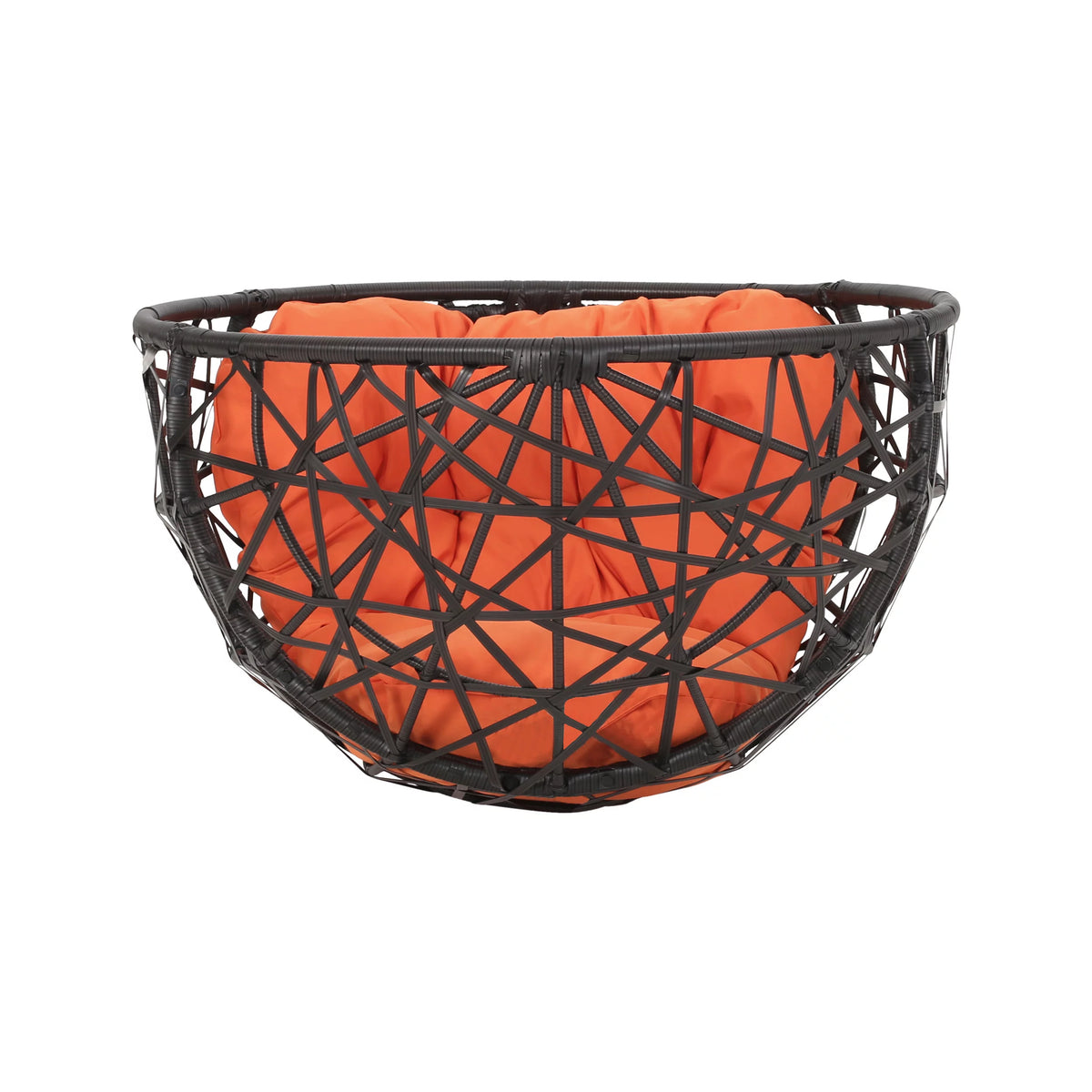 Indoor Wicker Teardrop Chair with Cushion W99464