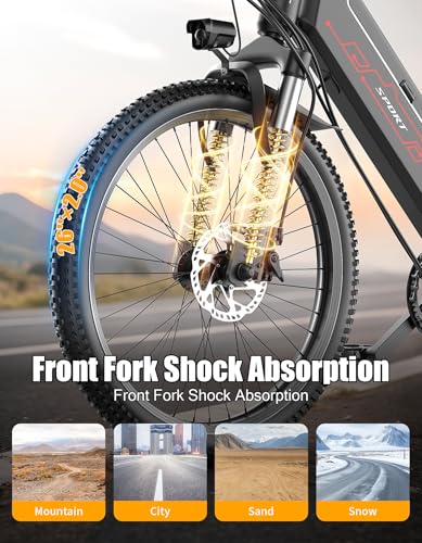 1500W 480Wh 26" 7-Speed Electric Mountain Bike J5014