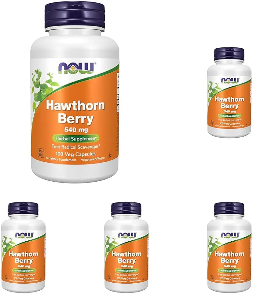 Hawthorn Berry 540 mg Herbal Supplement 100 Veg Capsules Pack of 5 O432