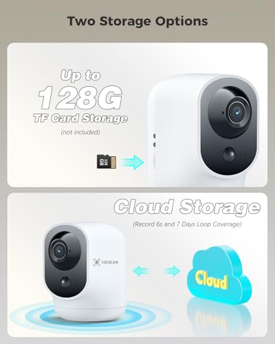 2K Indoor Pan/Tilt Security Camera with 5200mAh Battery B6114