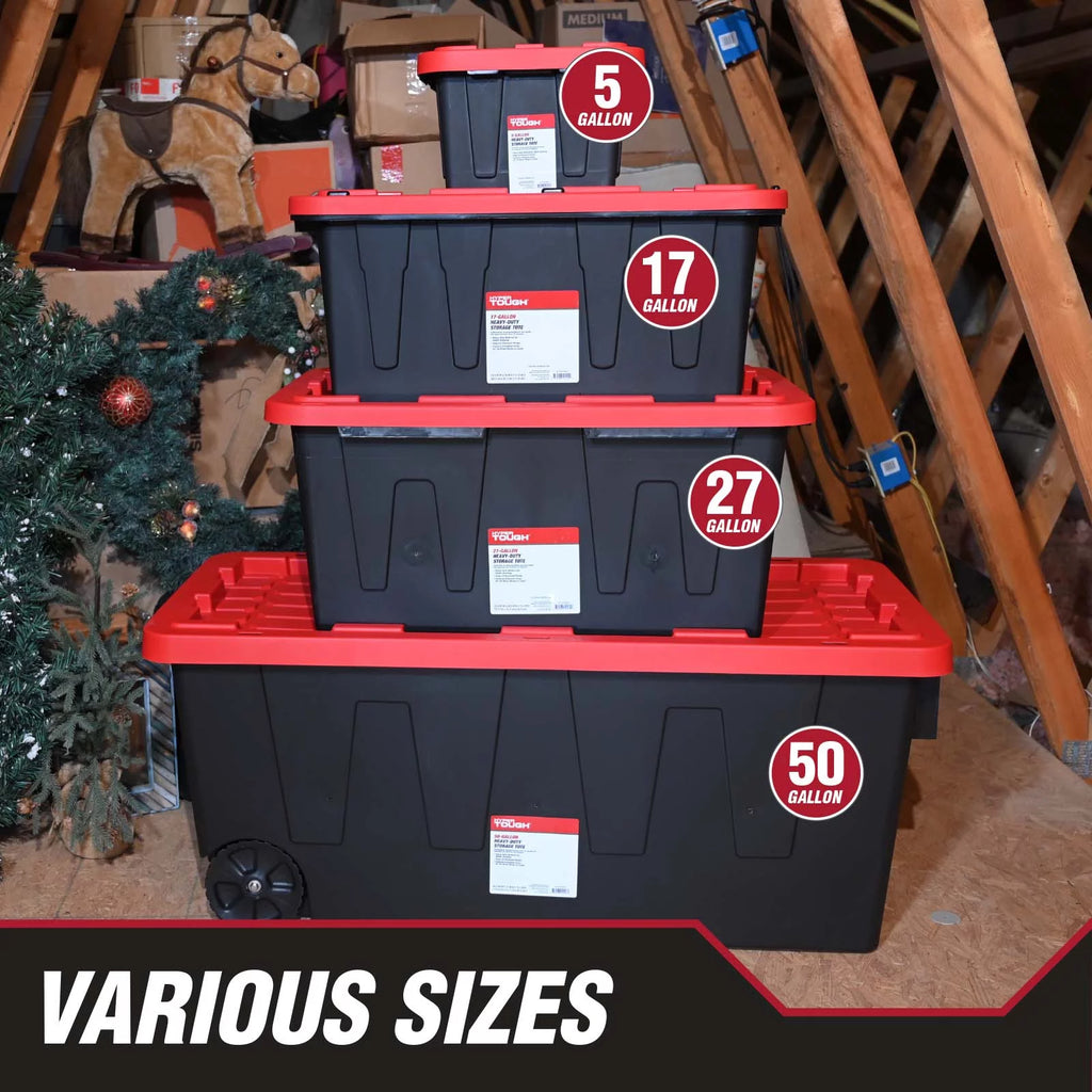 27 Gallon Snap Lid Plastic Storage Bin J73196