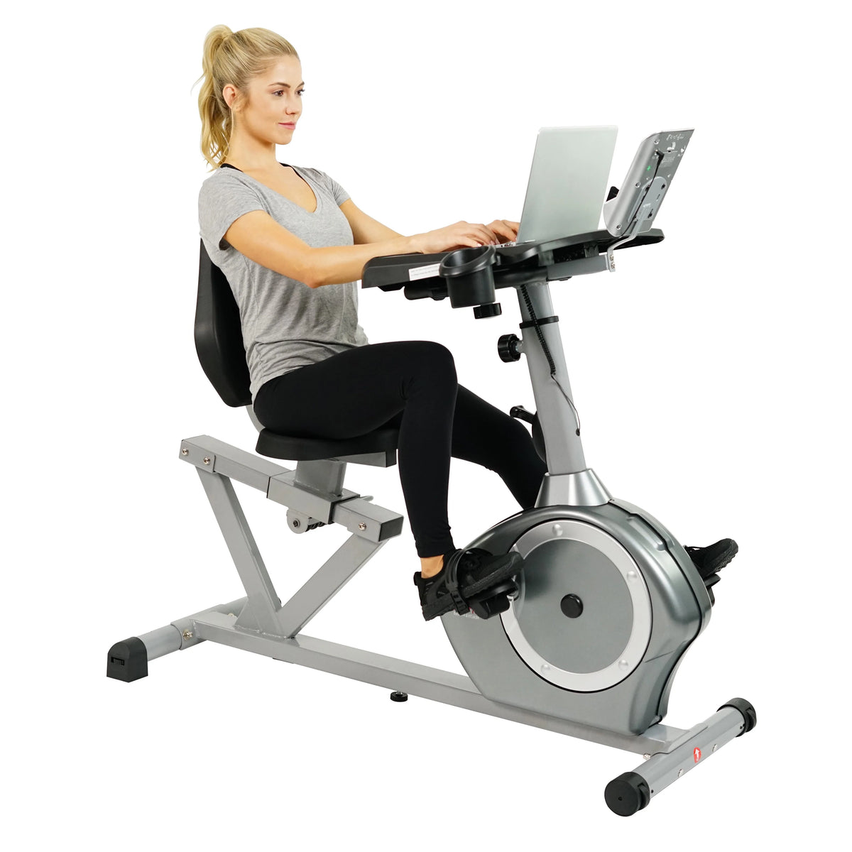 Magnetic Indoor Recumbent Exercise Desk Bike 350 lb Weight Capacity L1370