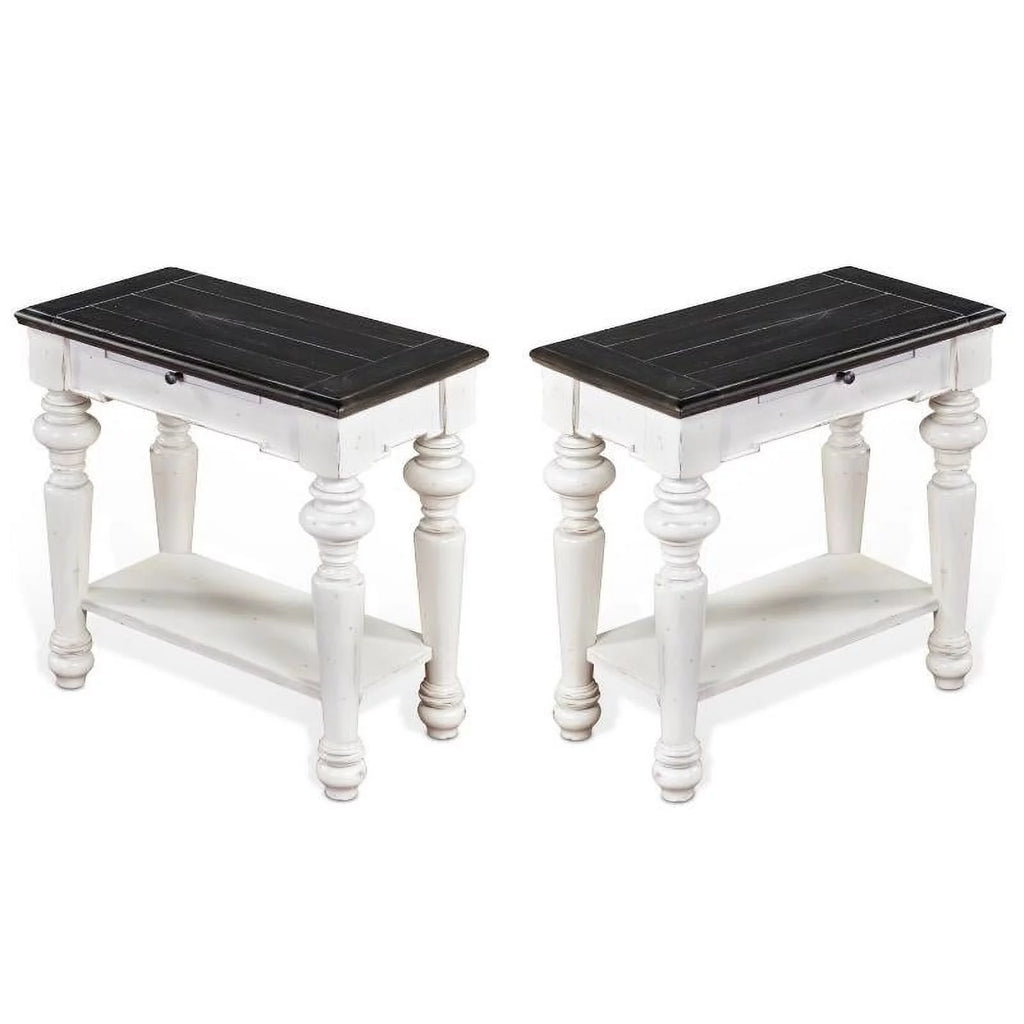 24" Wood Chair Side Table Set of 2 B57252