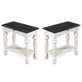 24" Wood Chair Side Table Set of 2 B57252