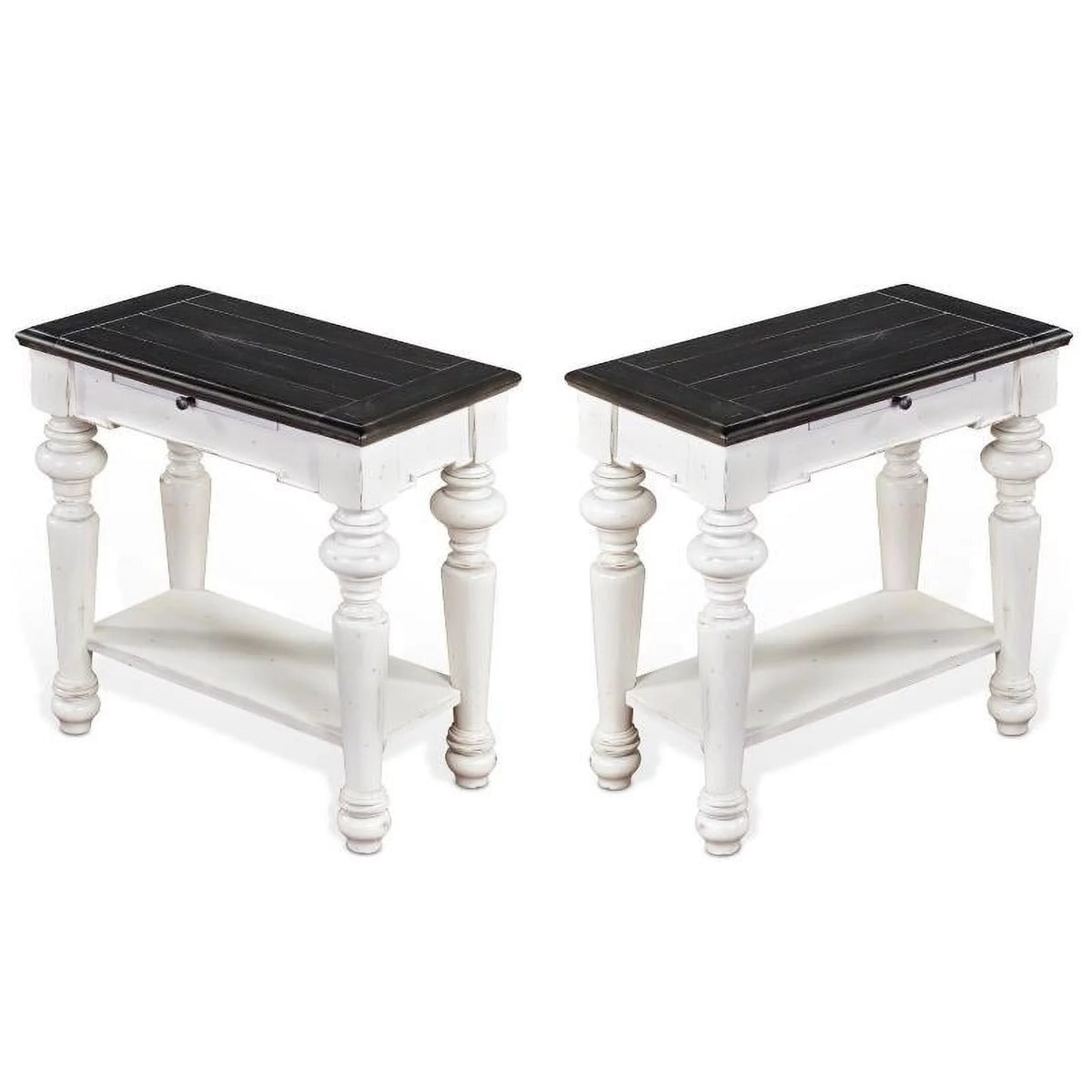 24" Wood Chair Side Table Set of 2 B57252