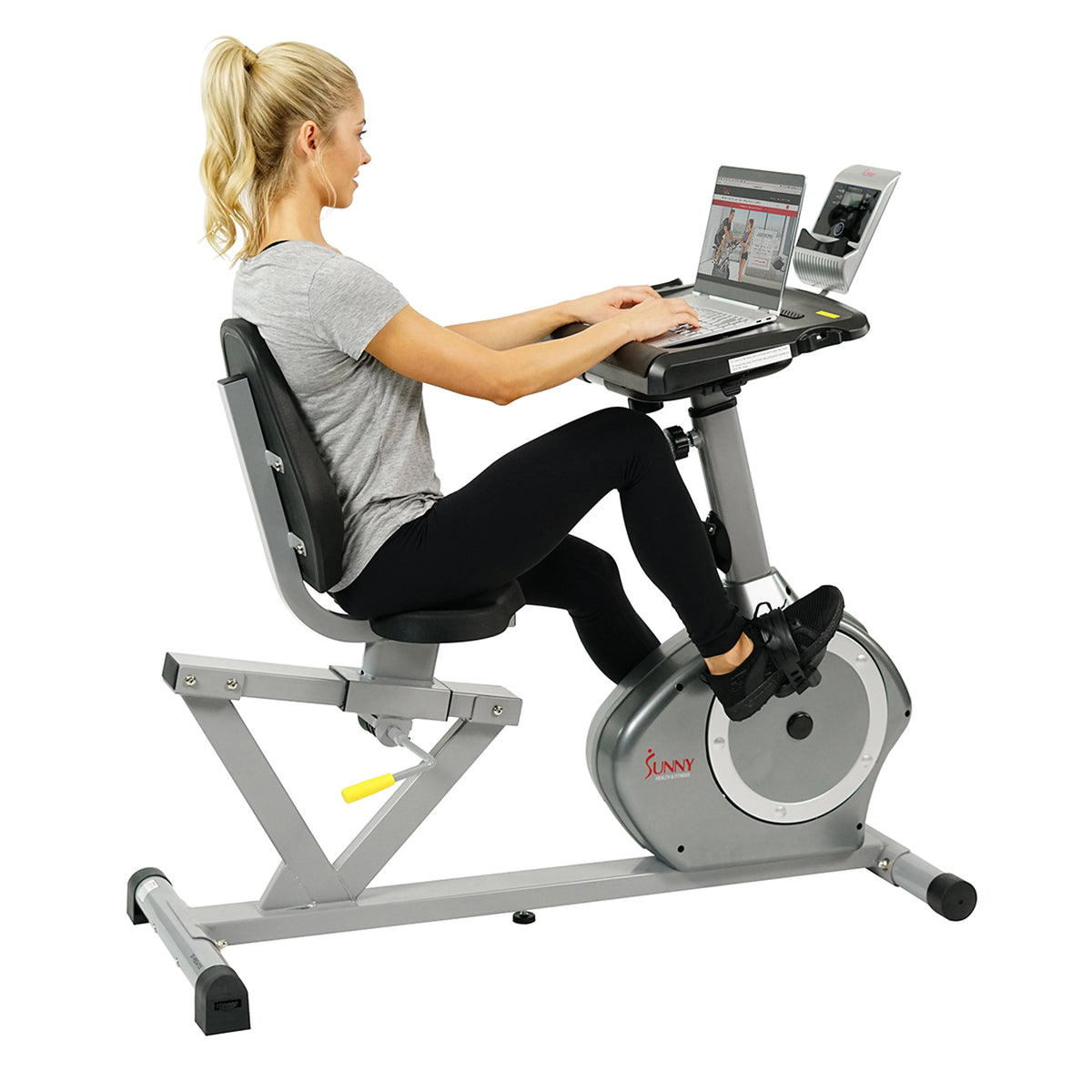 Magnetic Indoor Recumbent Exercise Desk Bike 350 lb Weight Capacity L1370