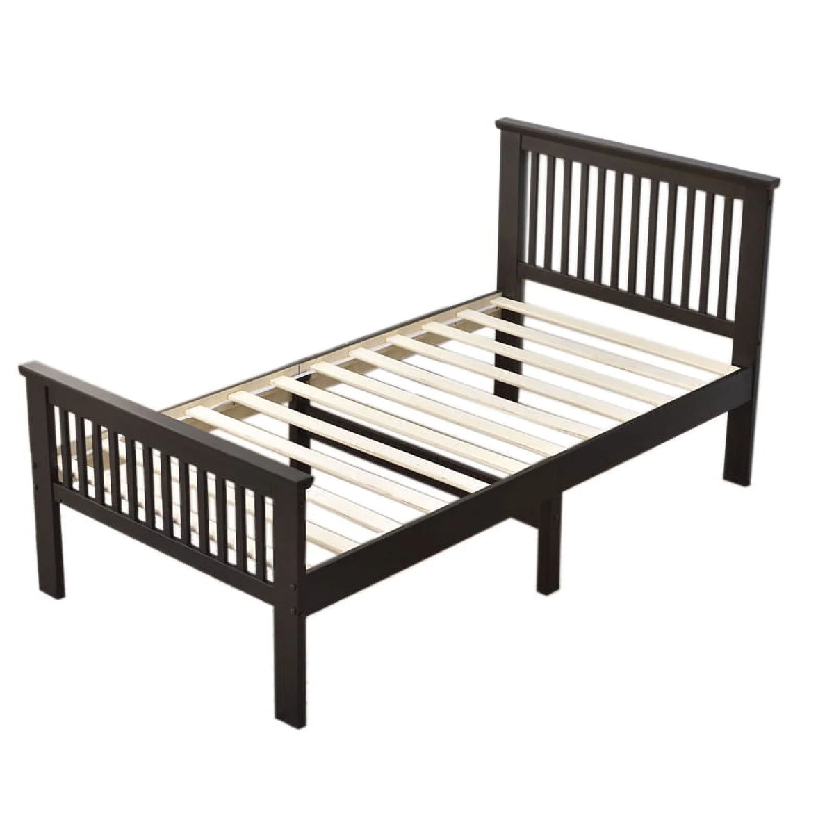 2-Piece Set with Double Sliding Door Wardrobe & Twin Bed O1053