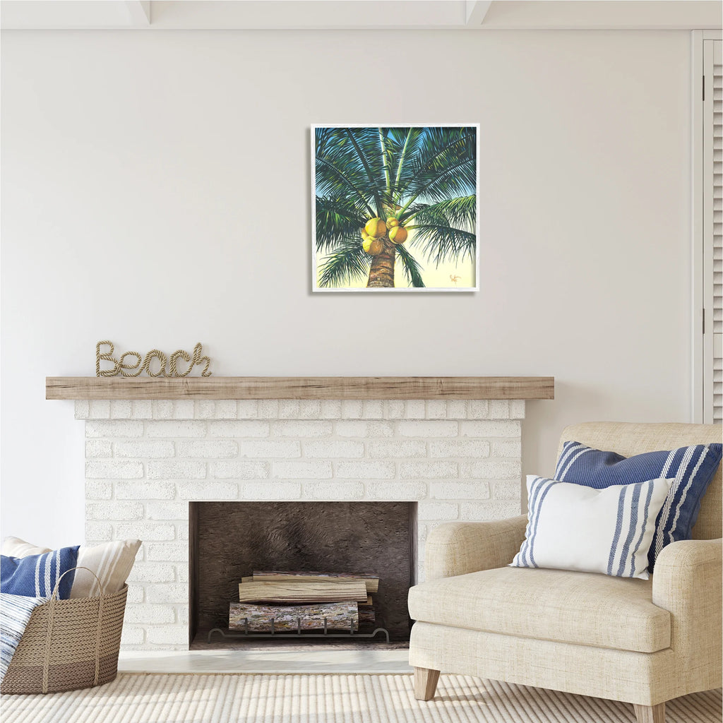 Palm Tree Botanical & Floral Framed Art Print Z9235