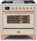 Antique White Dual Fuel Natural Gas Range C12689