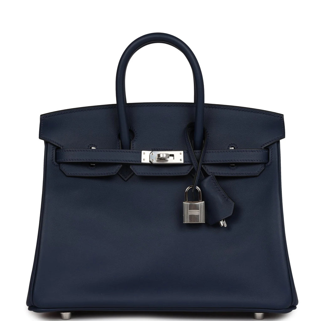 Birkin 25 Bleu Navy Swift Palladium Hardware N46145