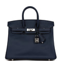 Birkin 25 Bleu Navy Swift Palladium Hardware N46145