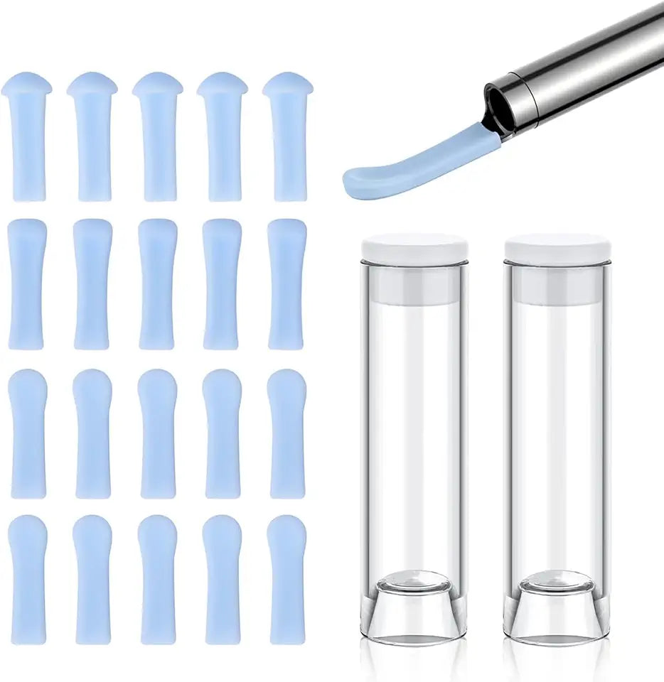 Ear Wax Removal Kit with 8 Pcs Set and 20 Pcs Silicone Replacement Tips L236