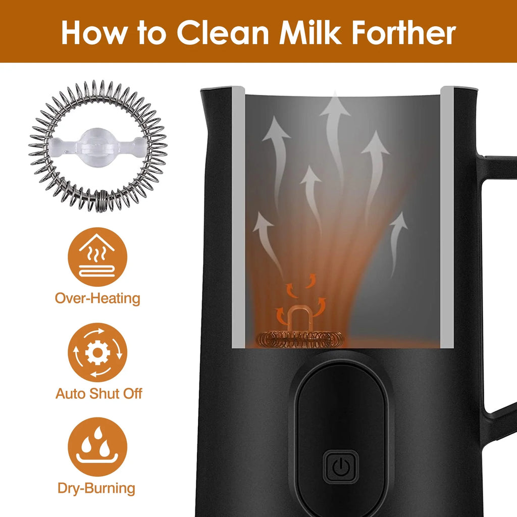 4 in1 Stainless Steel Electric Milk Frother V549805