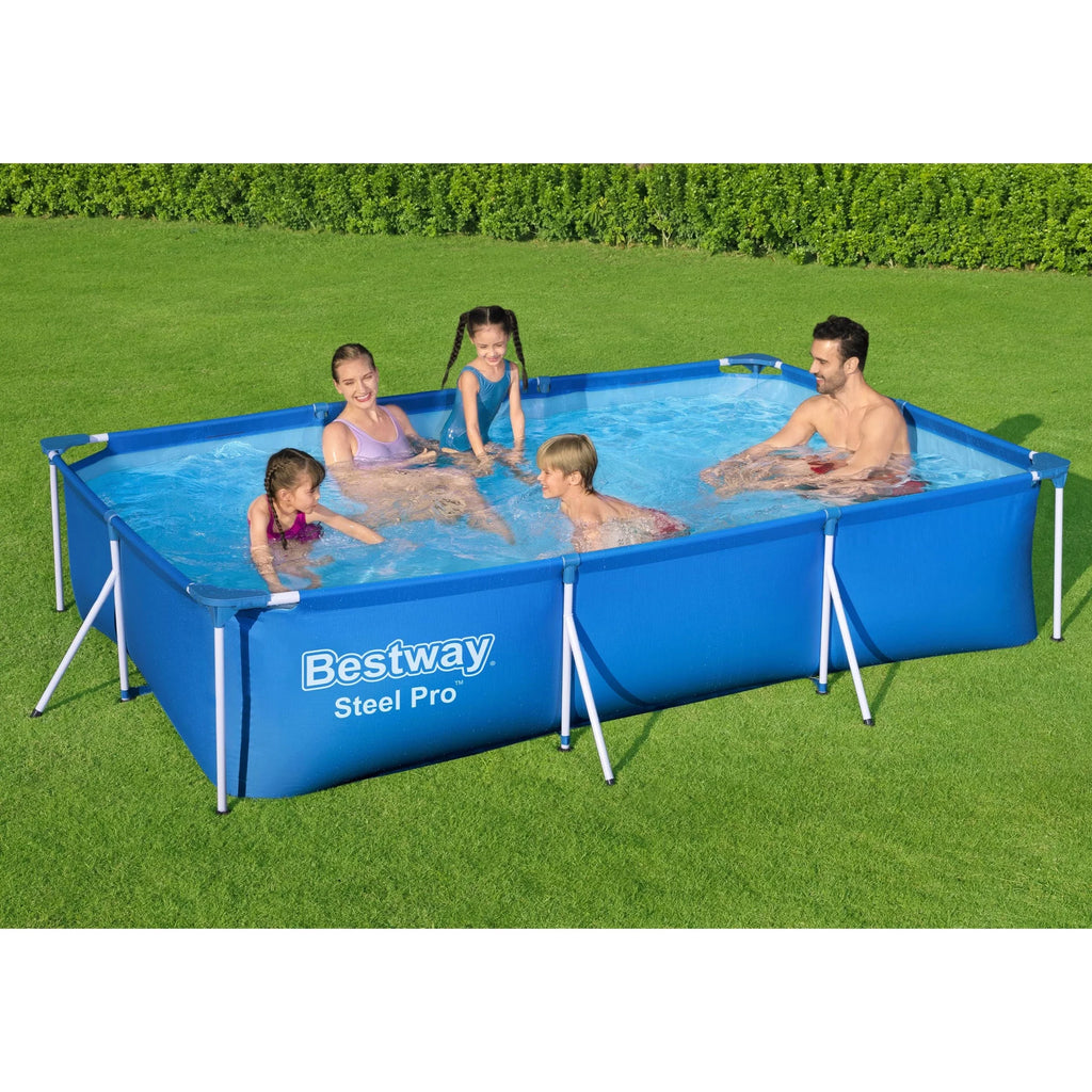 Steel Pro 9.8'x6.6'x26 Rectangular Above Ground Swimming Pool Set S4328