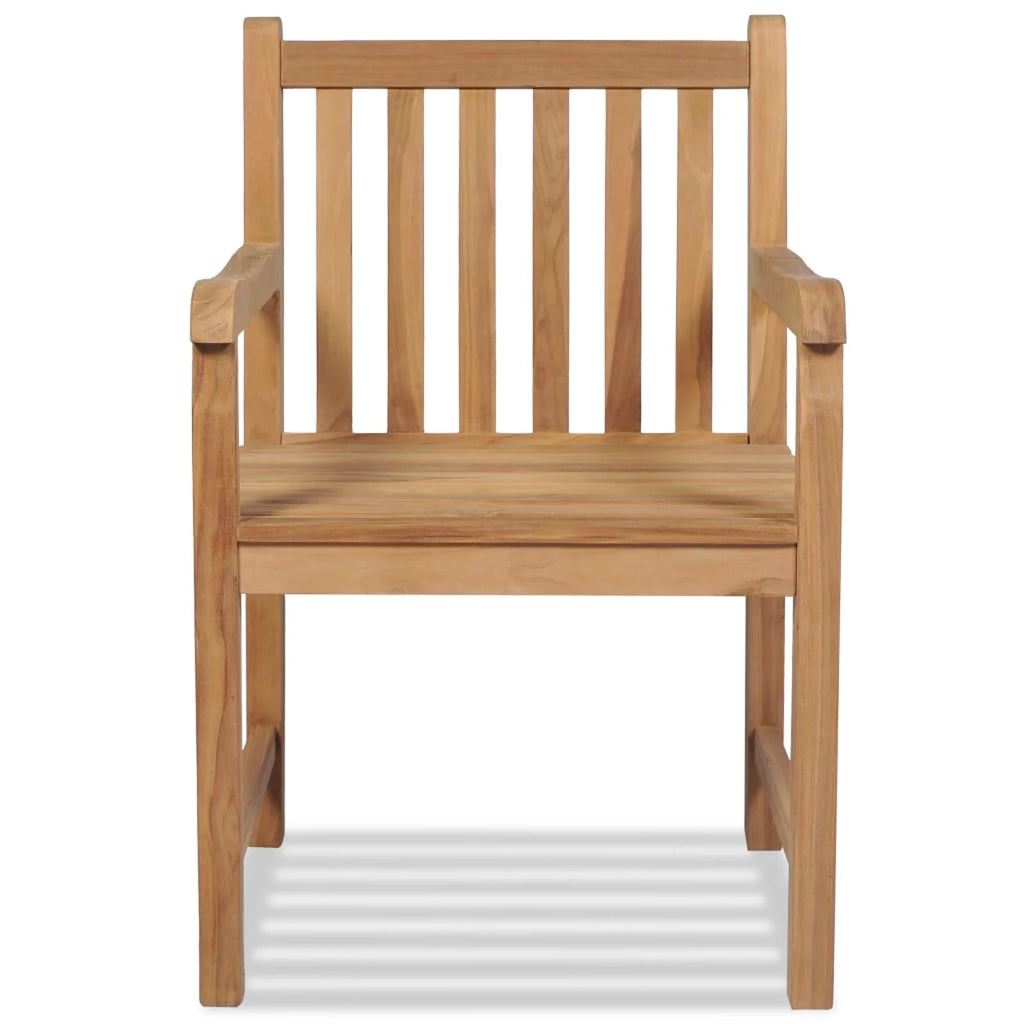 2 pcs Solid Teak Wood Patio Chairs B7443