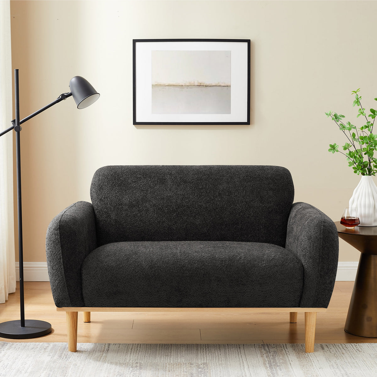 50" Wide Oversized Dark Gray Accent Chair C3592