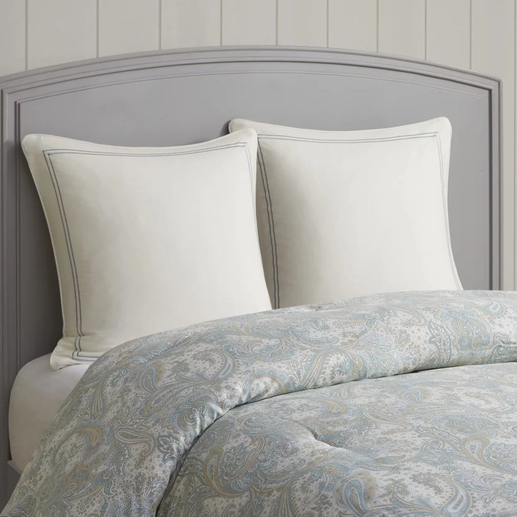 Ivory Paisley Euro Sham Q555