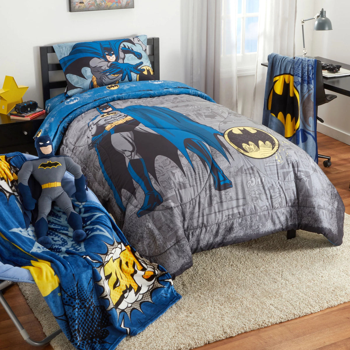 Kids Comforter and Pillowcase 2-Piece Set Twin/Full Reversible E9886
