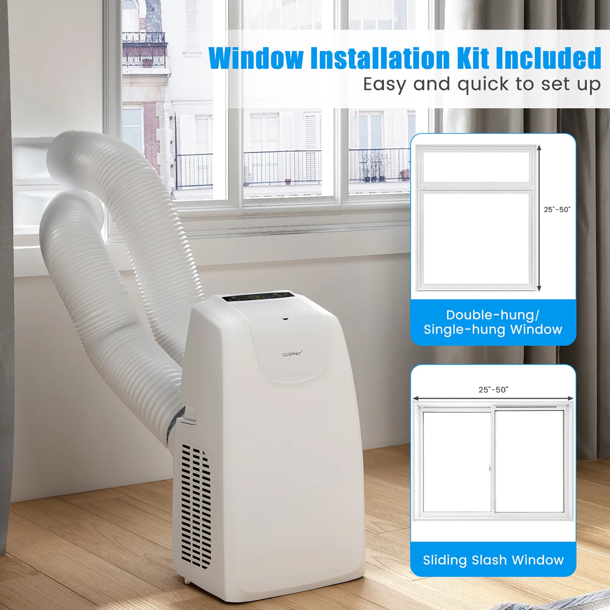 8000 BTU Dual Hose Portable Air Conditioner L260