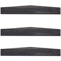 Black Set of 3 Wood Floating Corner Shelves J196589