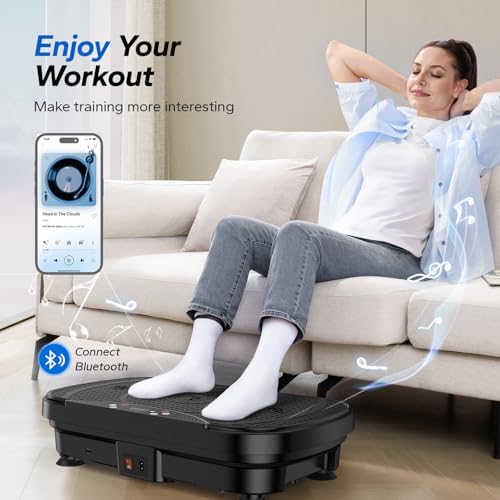 Vibration Plate Exercise Machine with Bluetooth and LED Display Y8547