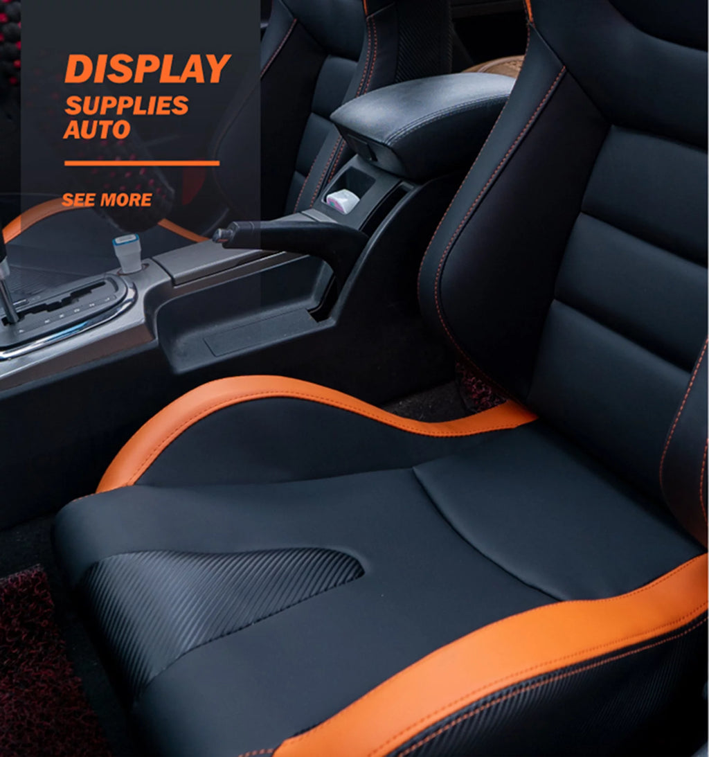 2PCS PVC Leather Racing Seats with Sliders C201779
