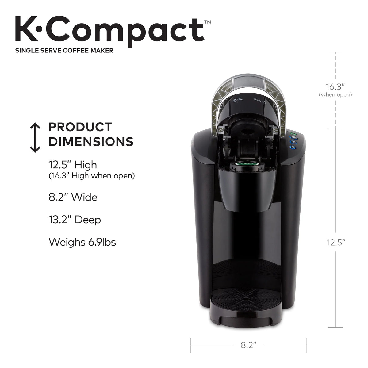 Black Single-Serve Coffee Maker A1640