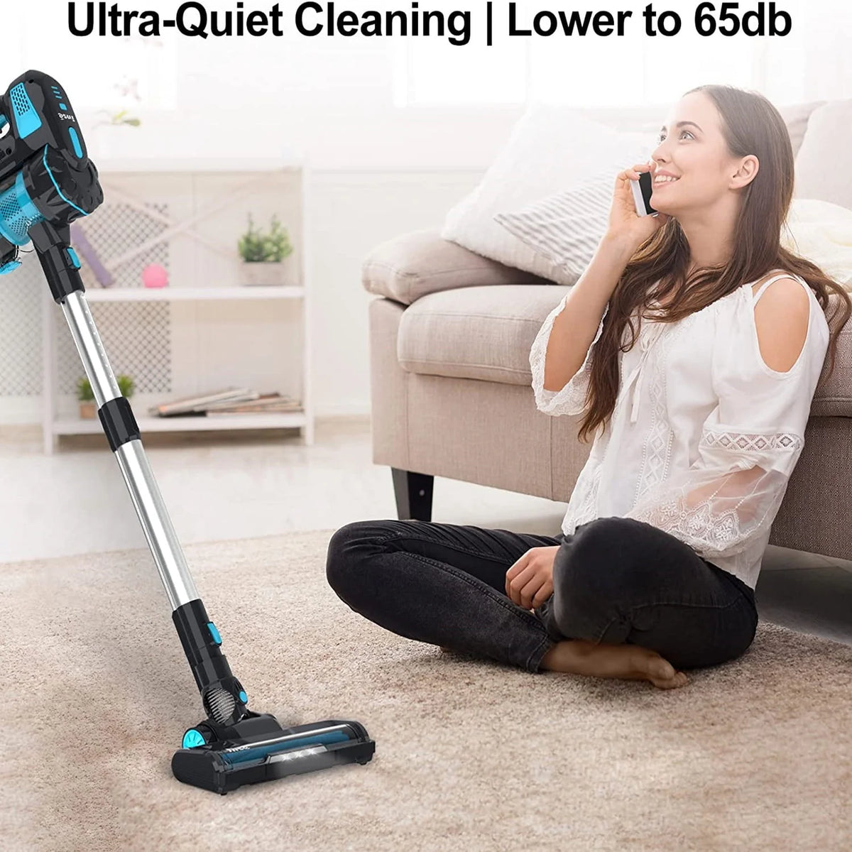 Cordless Stick Vacuum 20KPa 6-in-1 Blue W9633