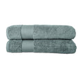 Bath Sheets Set of 2 Cotton Dark Green R1694