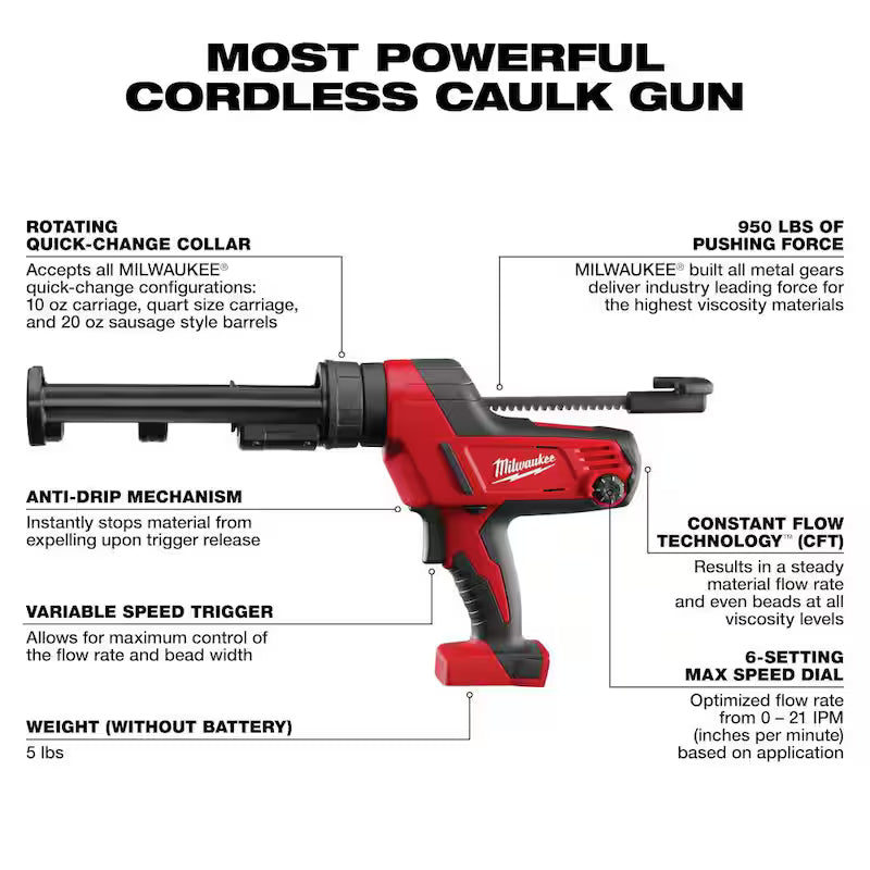 18V Cordless Caulk and Adhesive Gun O309