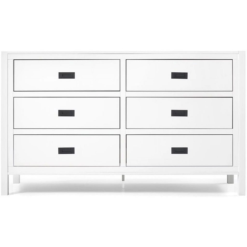 White 6-Drawer Solid Wood Dresser B8897