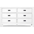 White 6-Drawer Solid Wood Dresser B8897
