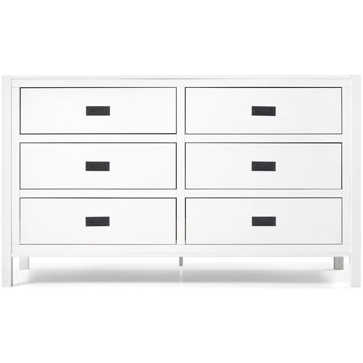 White 6-Drawer Solid Wood Dresser B8897