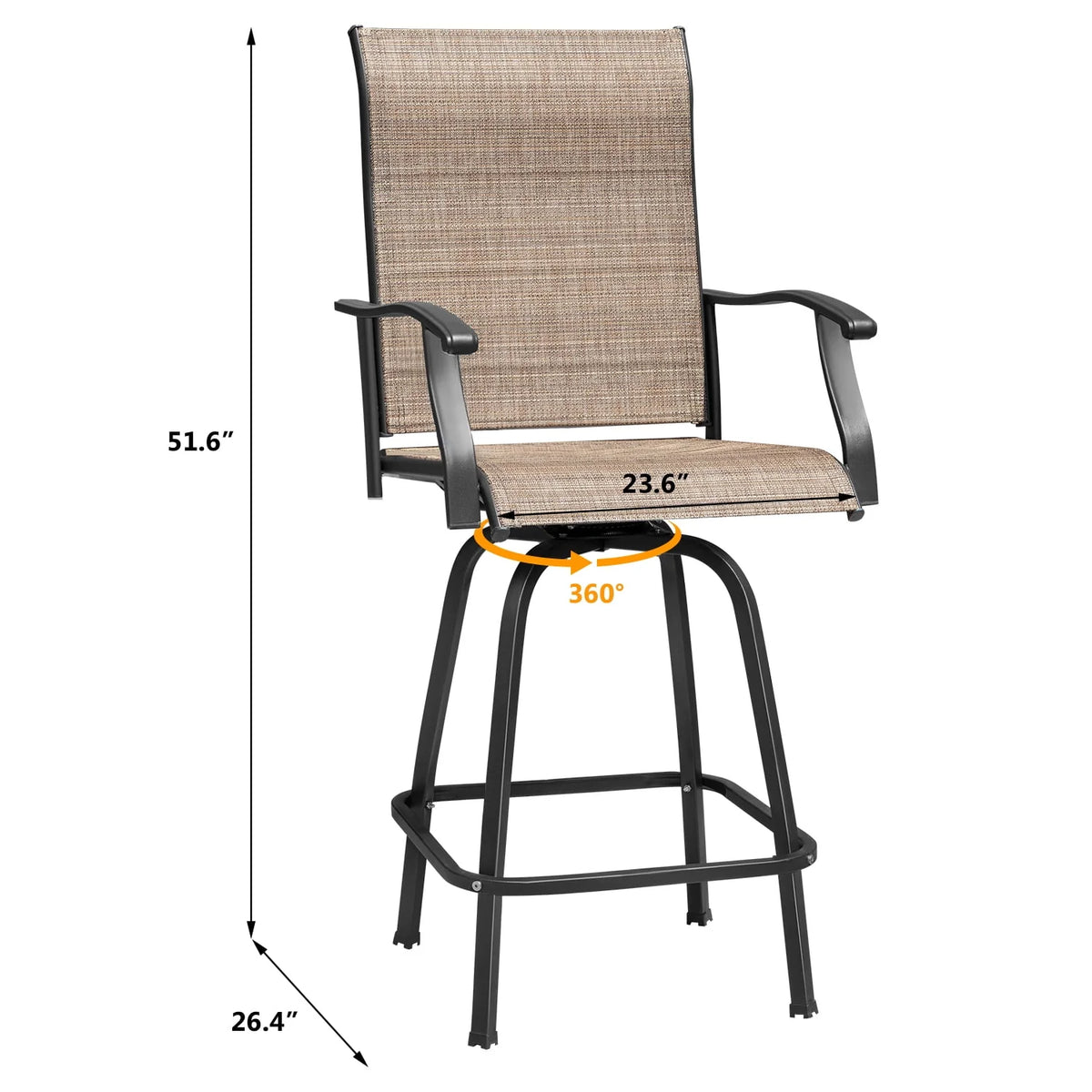 Tan Metal Bistro Chair and Table Set of Three Q95966
