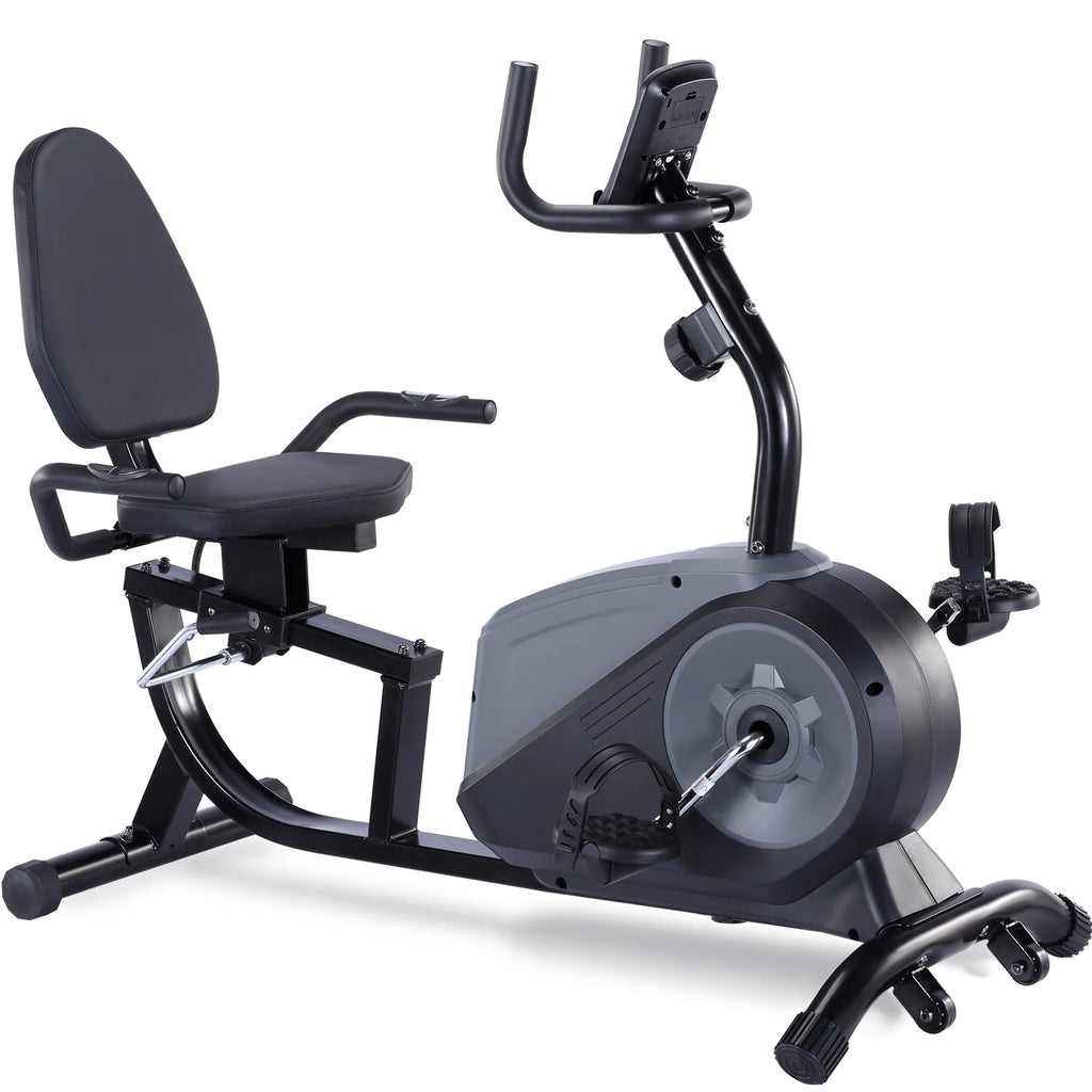 Recumbent Exercise Bike with 16 Levels Resistance 350 lb Weight Capacity Y764169
