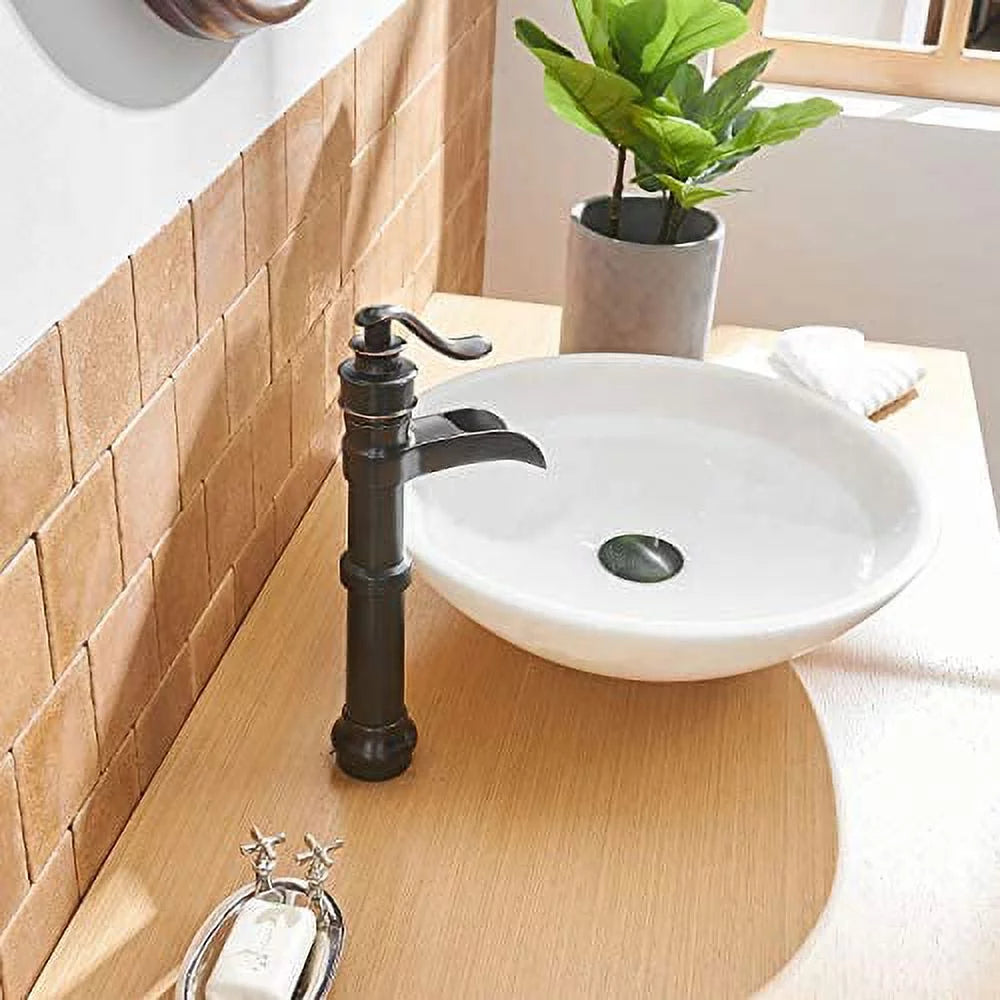 Oil Rubbed Bronze Vessel Sink Faucet with Pop Up Drain Z505841