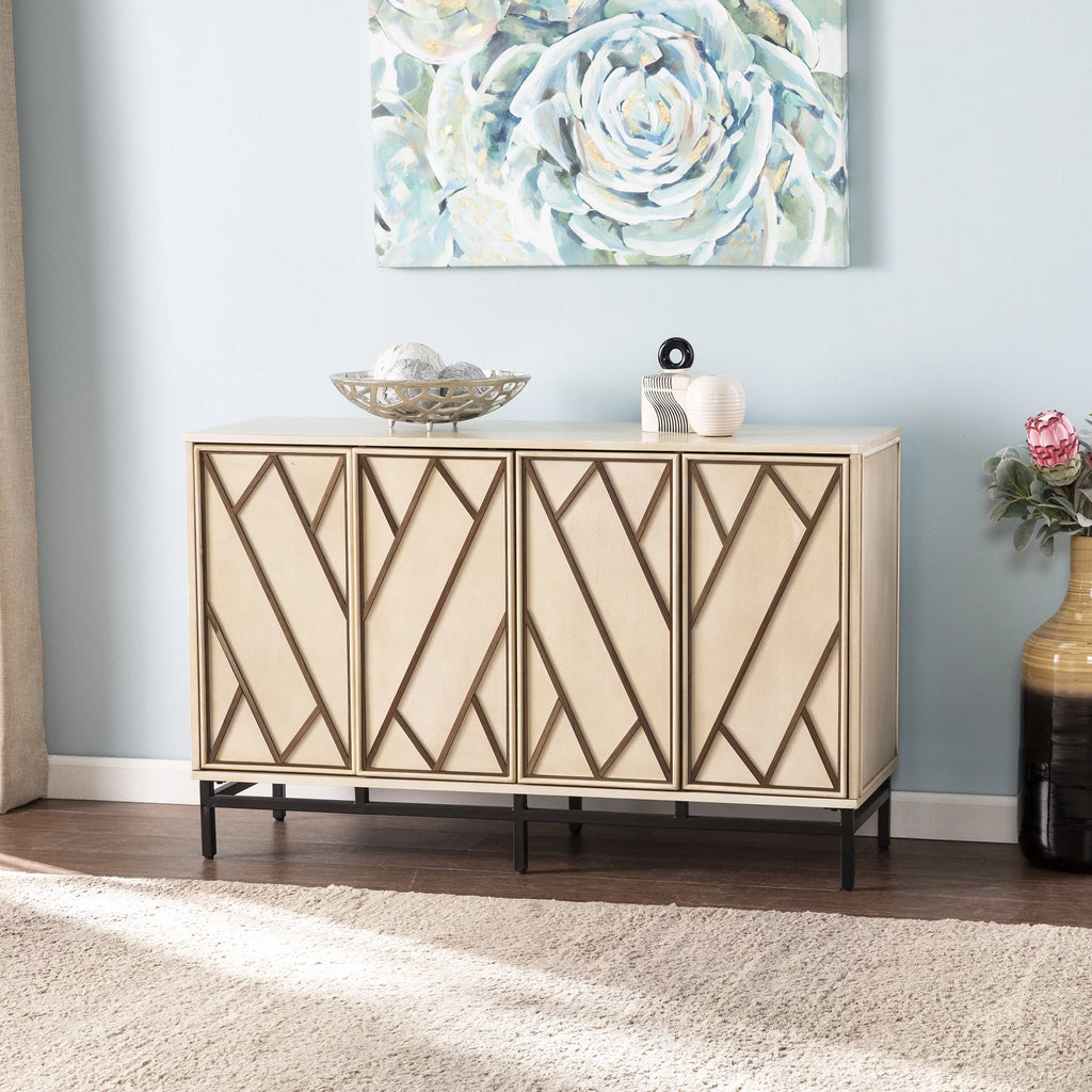 Antique Cream Black Buffet K86145