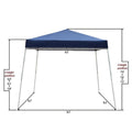 Camping Beach Gazebo Party Folding Sunshade Pop up Canopy Tent 8x8 Ft Top 6x6 Ft Blue D915437