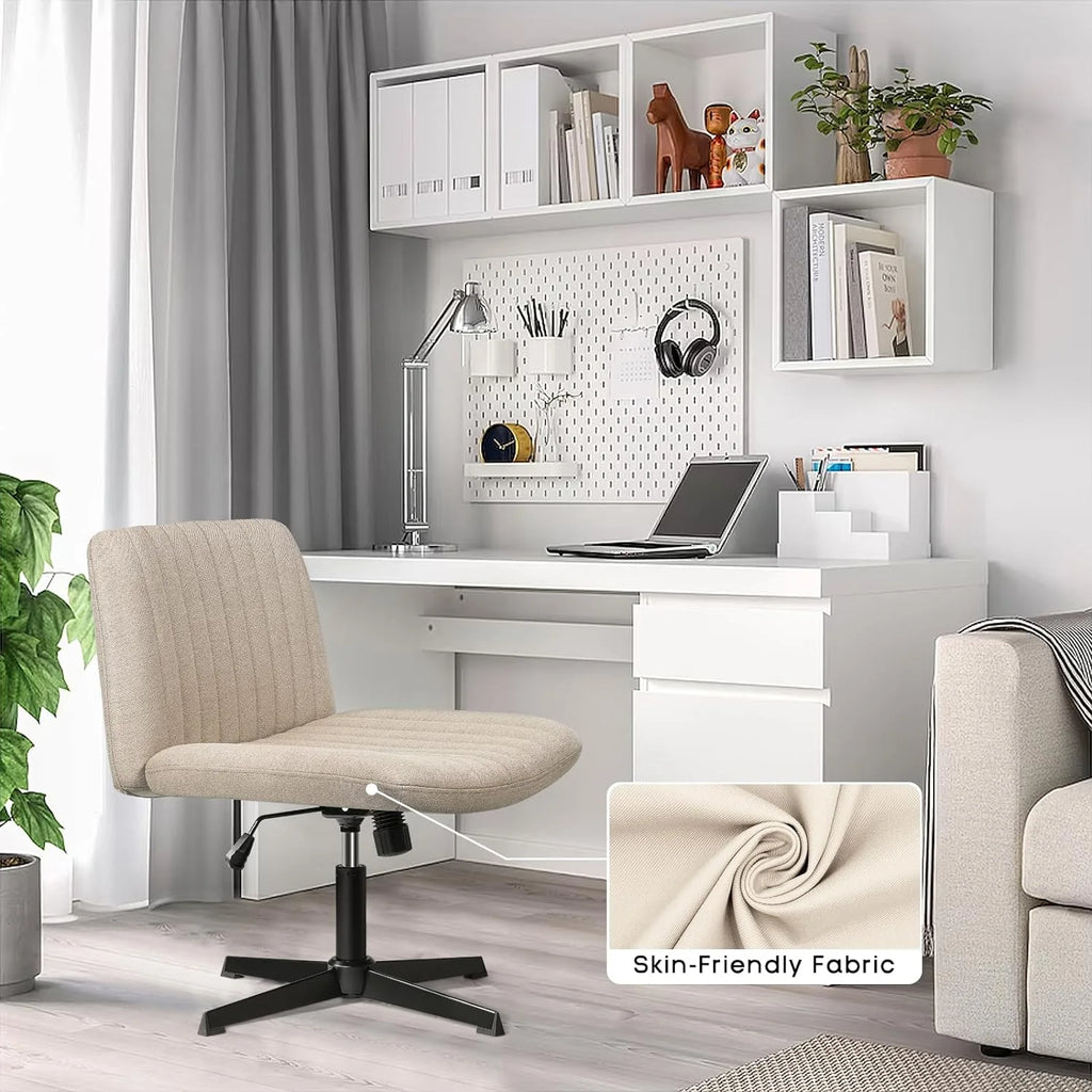 Armless Fabric Padded Swivel Office Chair R870724