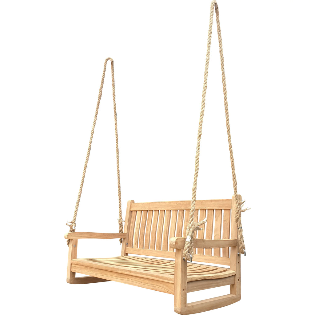 Teak Wood Double Outdoor Patio Swing F429909