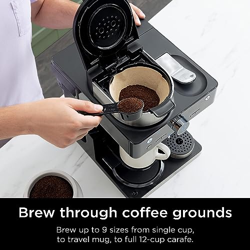 Espresso & Coffee Maker with Built-in Frother, Black E3666
